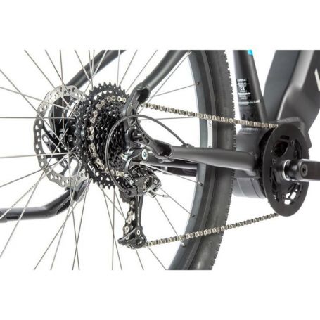 Vélo électrique Noir Mate/Bleu Mixte SWAN 27.5 Taille XL (ADULTE A PARTIR  DE 178cm)